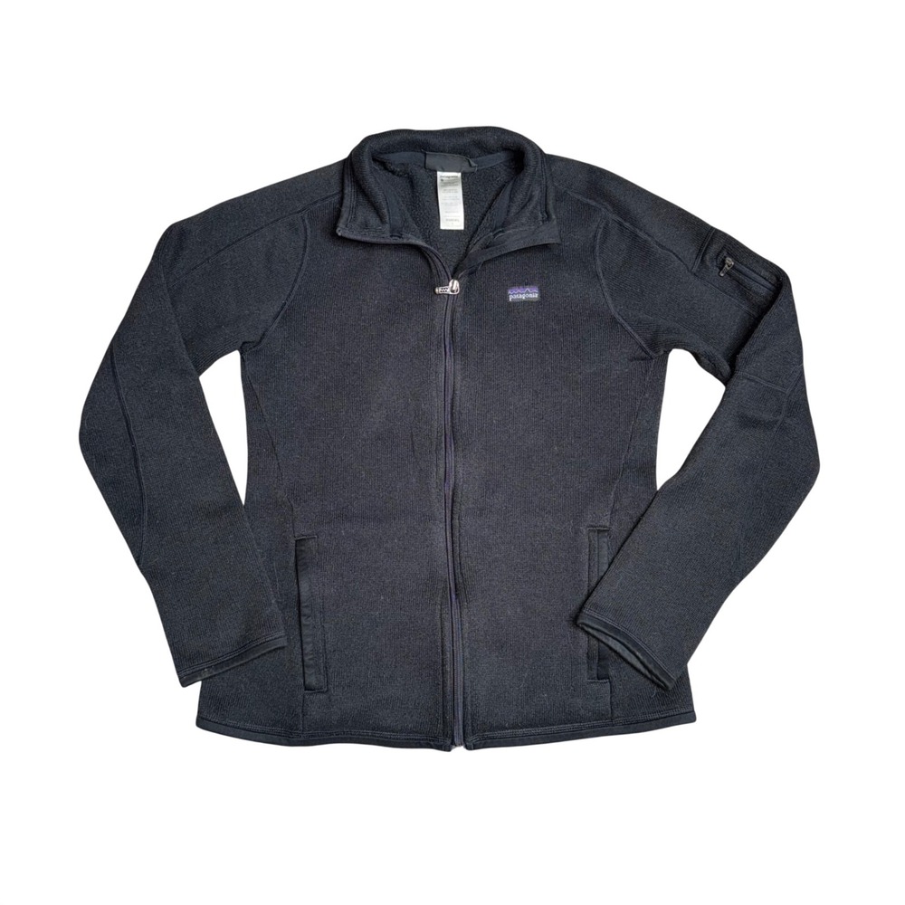 Patagonia Better Sweater Full Zip Jacket Womens Small Black Excellent Fleece